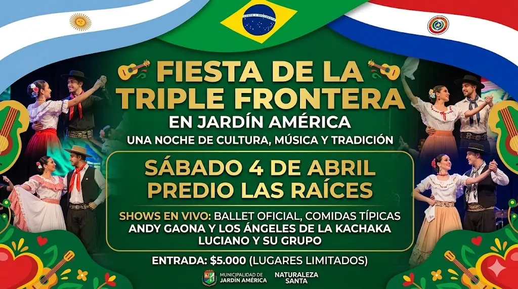 Jardín América se viste de fiesta: Celebración de la Triple Frontera con Andy Gaona y Los Ángeles de la Kachaka este 4 de abril