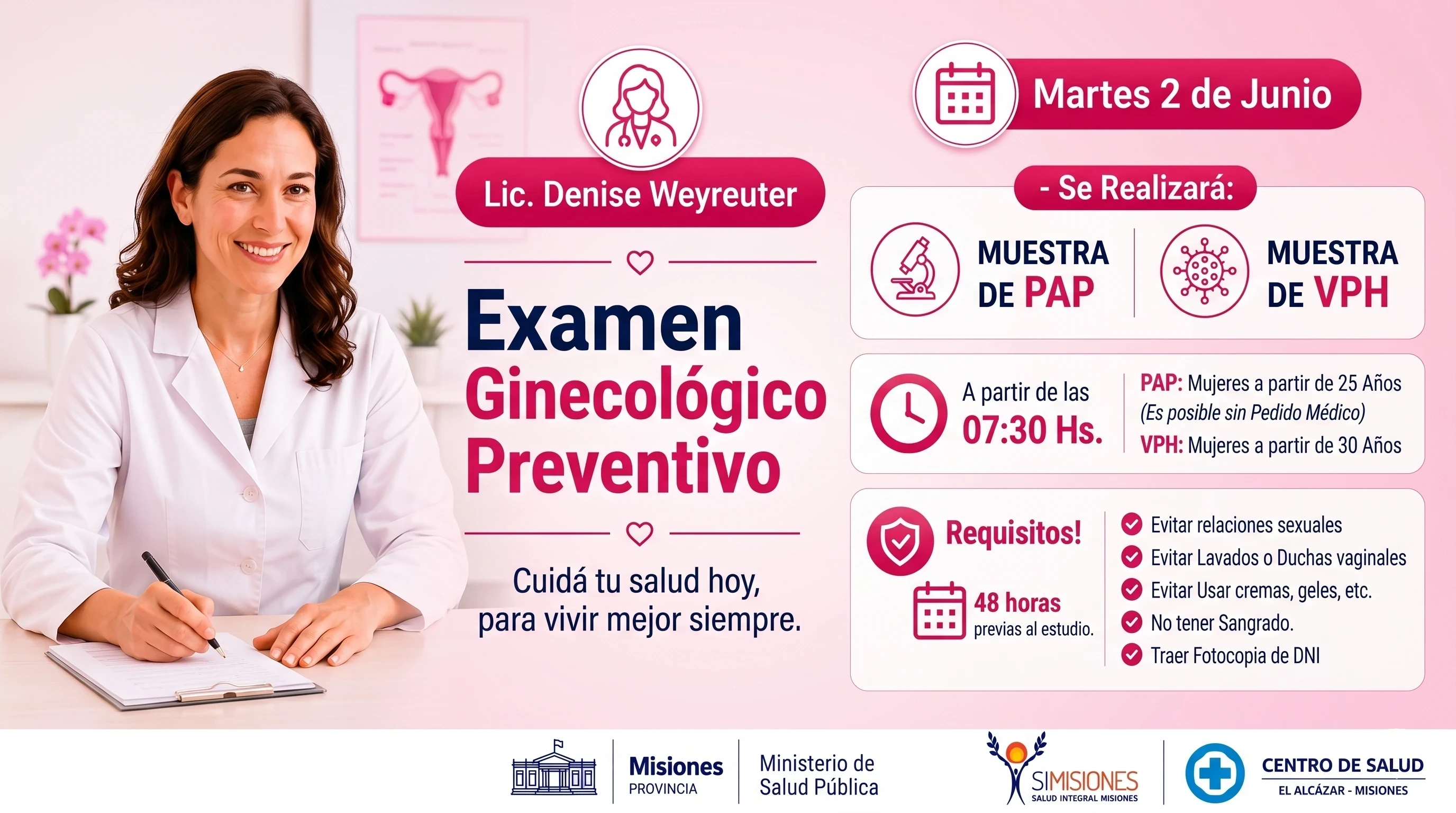 El Alcázar Invita a Exámenes Ginecológicos Preventivos Gratuitos