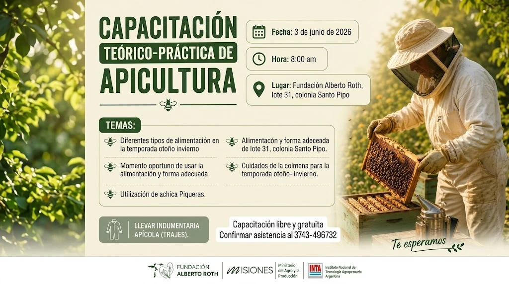 Fortalecen el sector apícola misionero con capacitación clave para el invierno