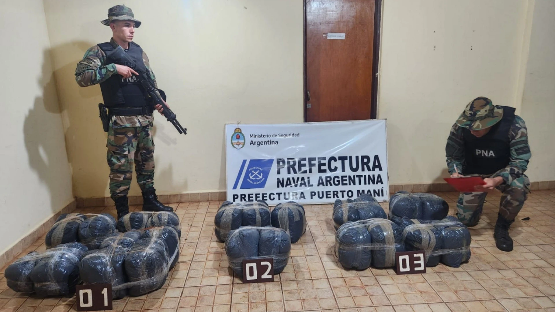 Prefectura secuestró más de 60 kilos de marihuana en Corpus valuados en más de 214 millones de pesos